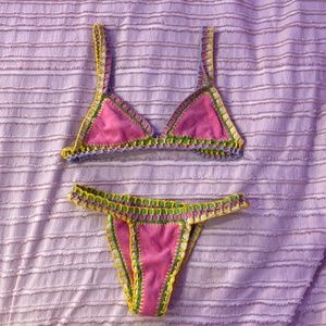 Luxsea pink crochet bikini